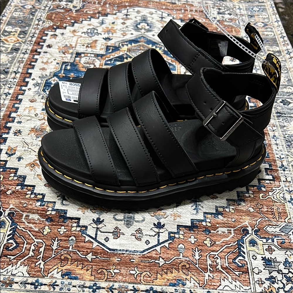 Dr. Martens Blaire Black Strappy Sandals